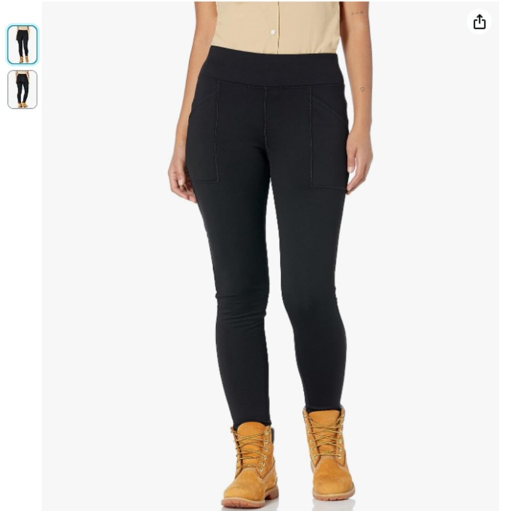 Carhartt Women's Force Fitted Heavyweight Lined (Plus Size) Leggings, Black - 3X